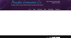 Desktop Screenshot of paradiselimousineco.com
