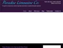 Tablet Screenshot of paradiselimousineco.com